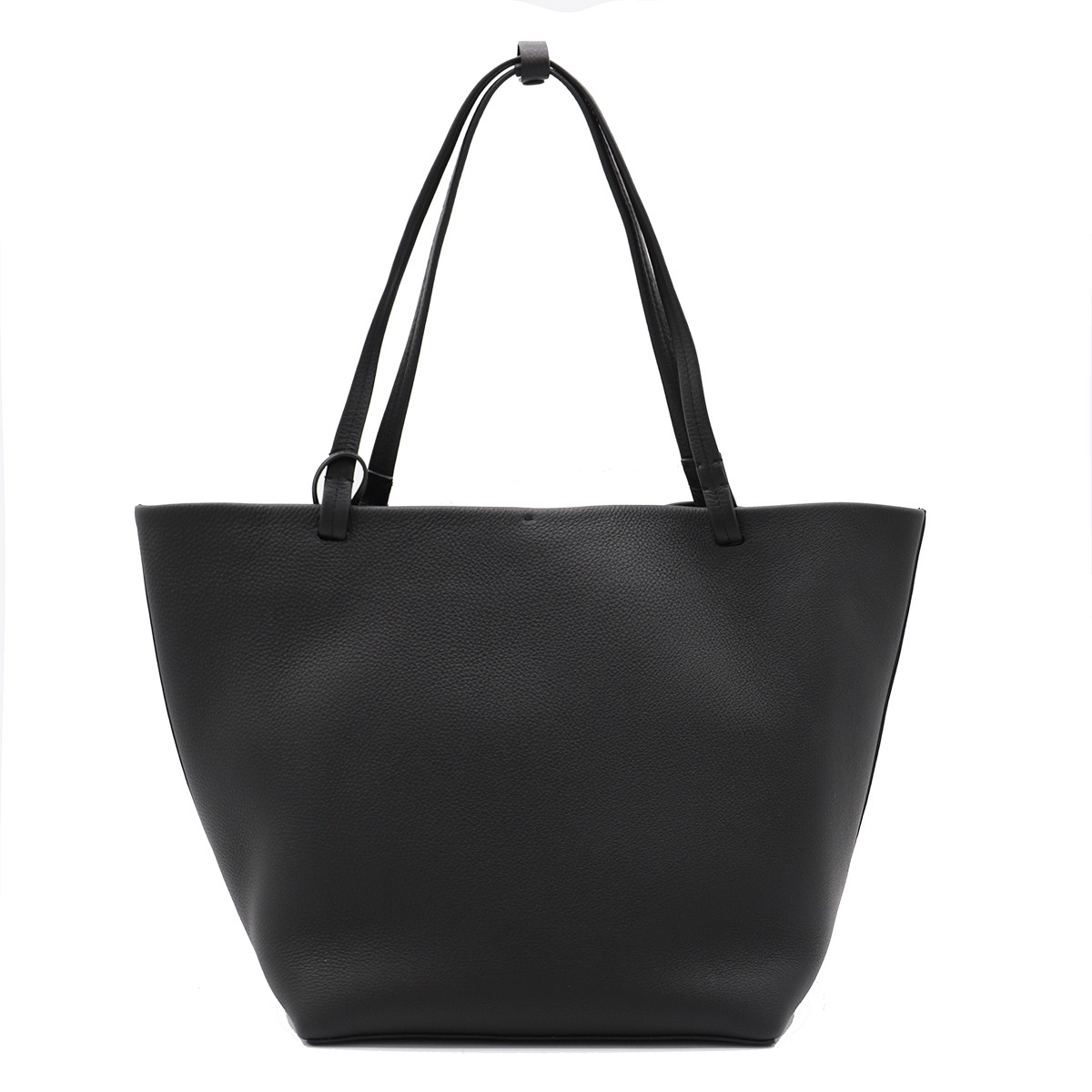 BLACK LEATHER 3 PARK TOTE