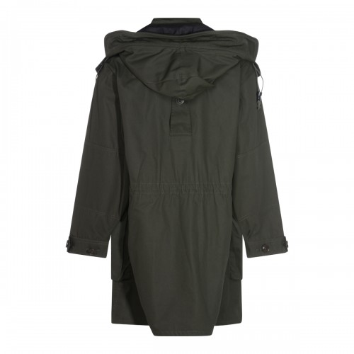 DARK GREEN COTTON COAT 2