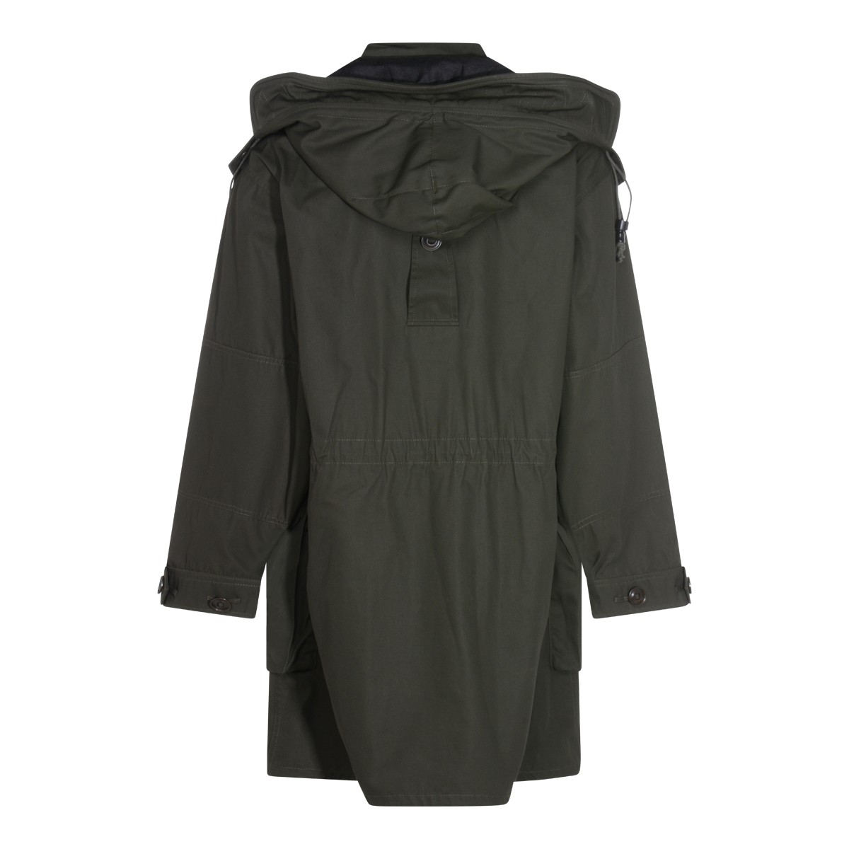 DARK GREEN COTTON COAT