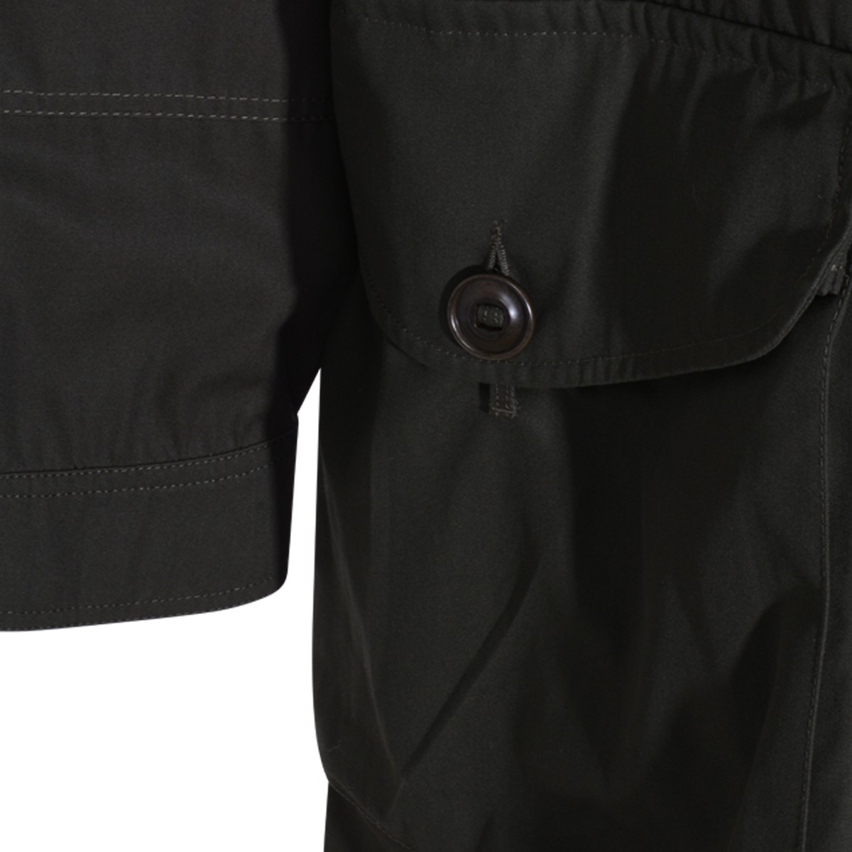 DARK GREEN COTTON COAT