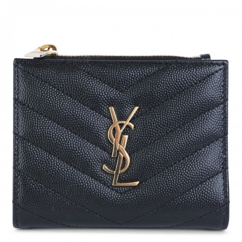 BLACK LEATHER WALLET