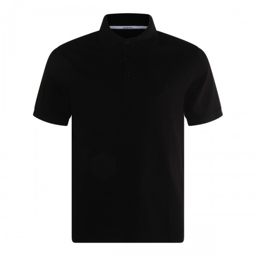 BLACK COTTON POLO SHIRT