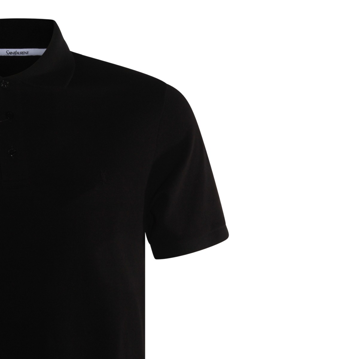 BLACK COTTON POLO SHIRT