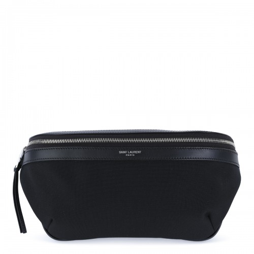 BLACK LEATHER BELT BAG