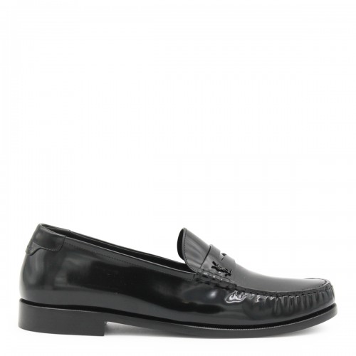 BLACK LEATHER LOAFERS