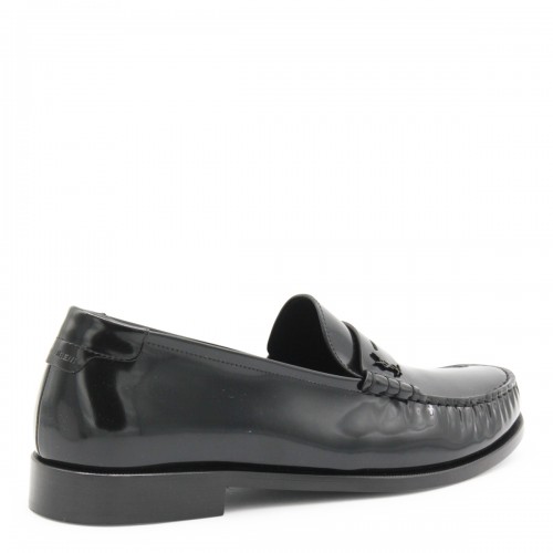 BLACK LEATHER LOAFERS