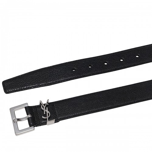 BLACK LEATHER CASSANDRE BELT 2