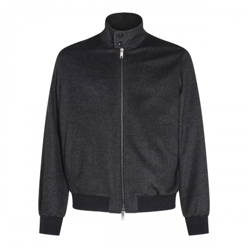 DARK GREY WOOL CASUAL JACKET