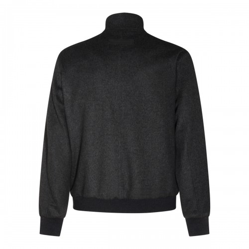 DARK GREY WOOL CASUAL JACKET