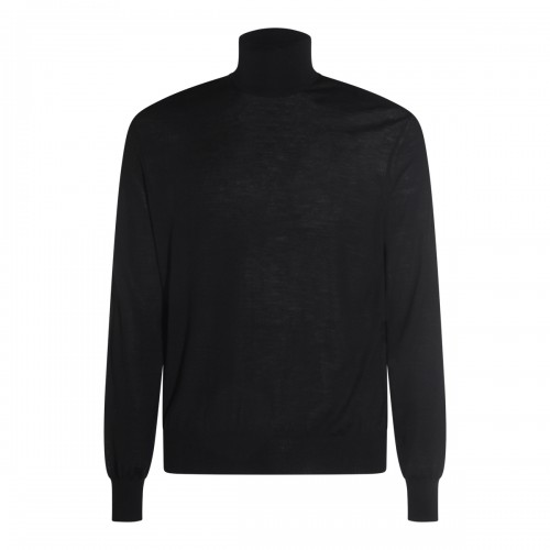 BLACK WOOL KNITWEAR
