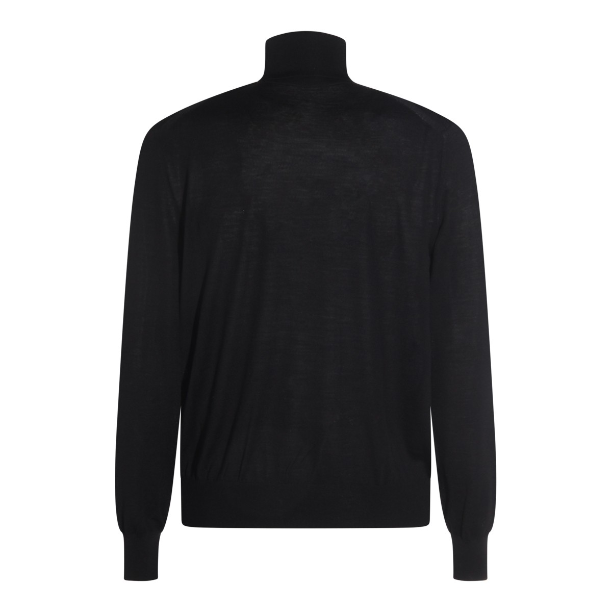 BLACK WOOL KNITWEAR
