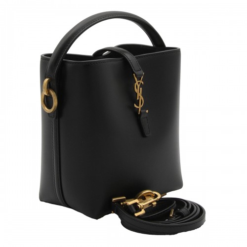BLACK LEATHER MINI BAG 2