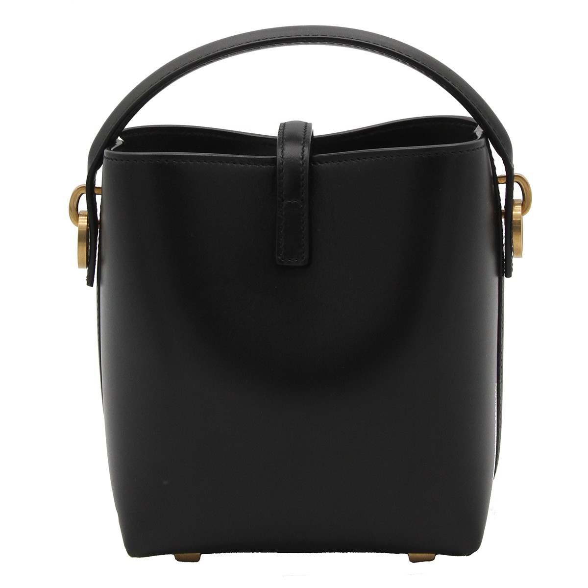 BLACK LEATHER MINI BAG