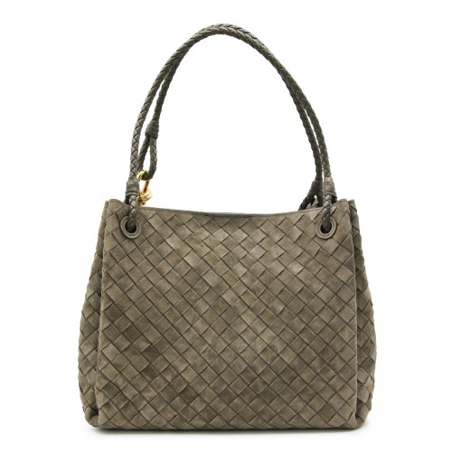 GREEN LEATHER PARACHUTE LARGE TOP HANDLE BAG