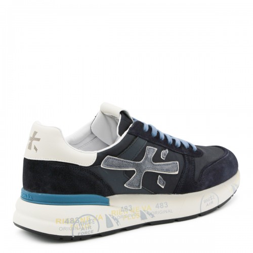 BLACK LEATHER STEVEND SNEAKERS