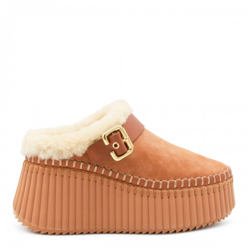 BROWN LEATHER SANDALS