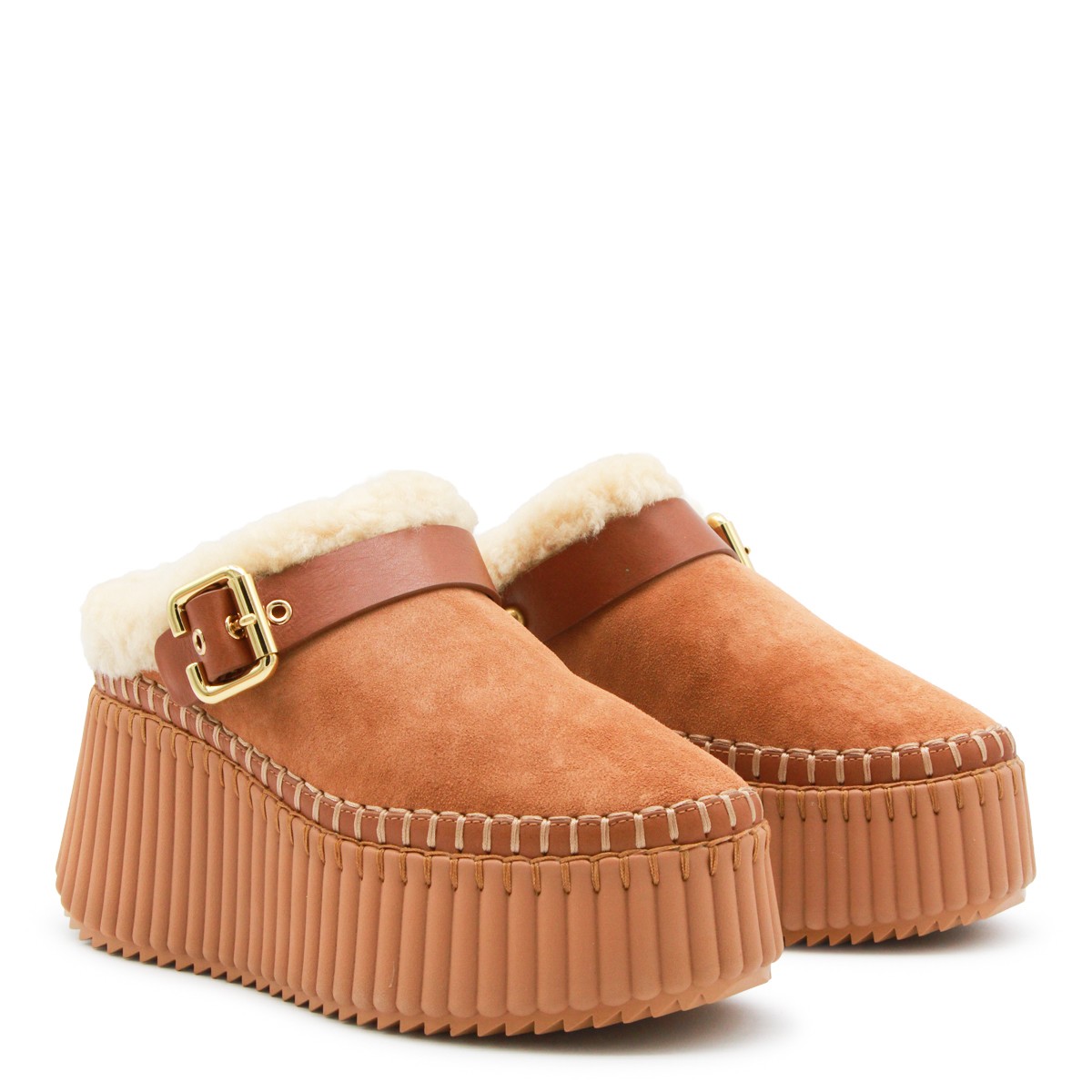 BROWN LEATHER SANDALS