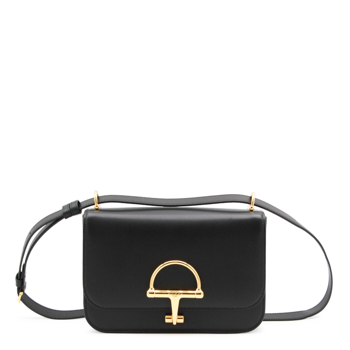 BLACK LEATHER SIENA CROSSBODY BAG