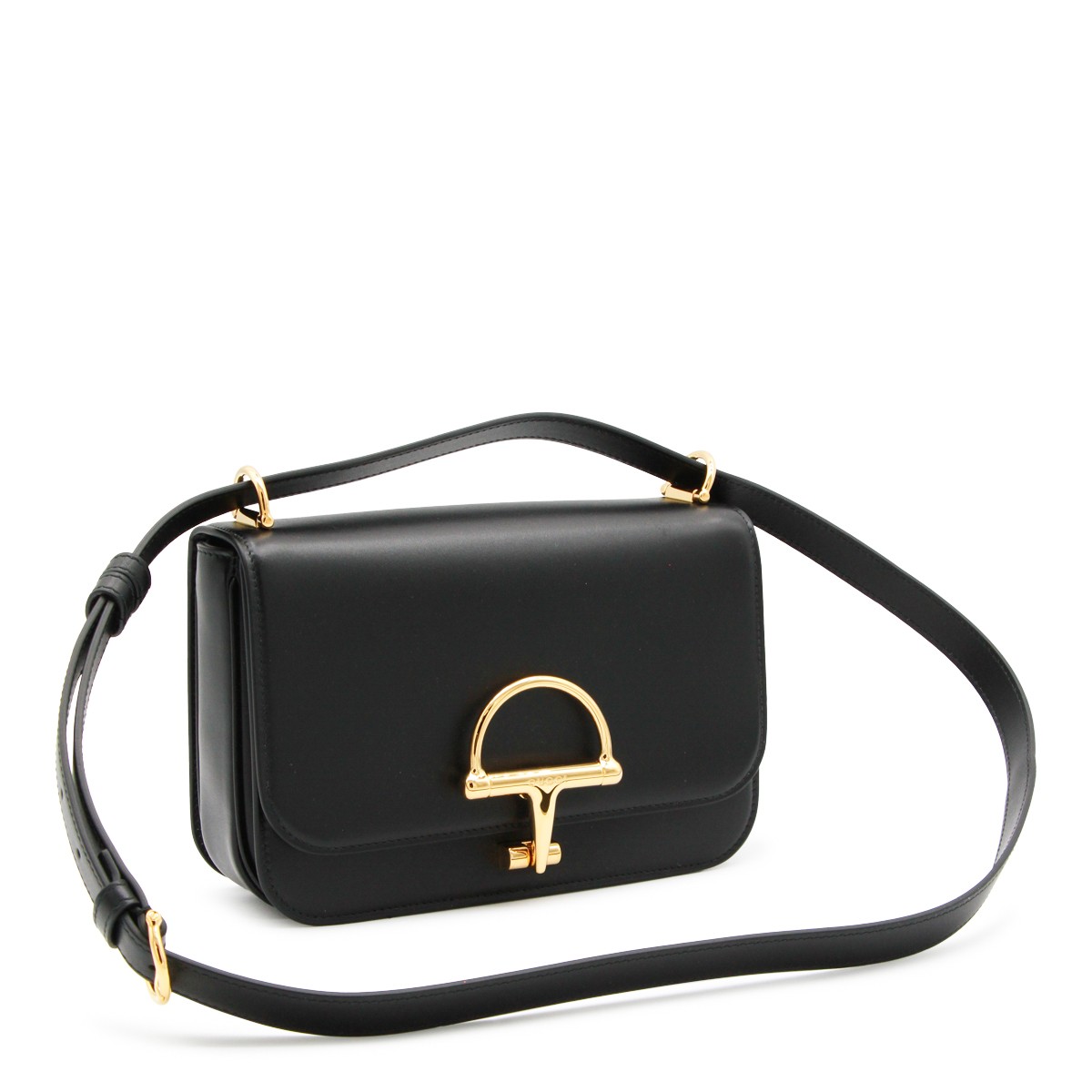 BLACK LEATHER SIENA CROSSBODY BAG