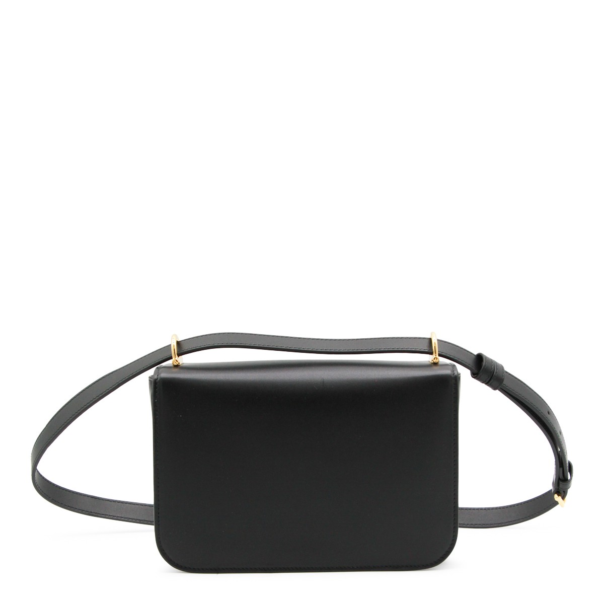 BLACK LEATHER SIENA CROSSBODY BAG
