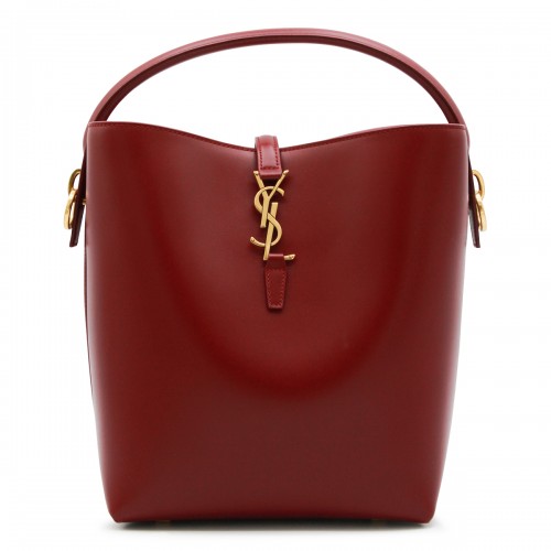 RED LEATHER LE 37 SATCHEL