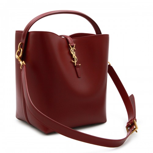 RED LEATHER LE 37 SATCHEL