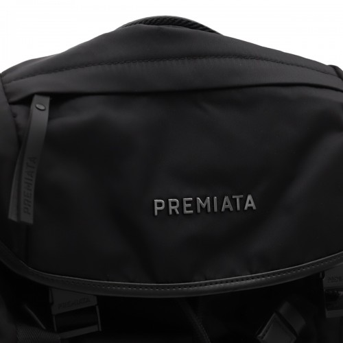 BLACK NYLON BACKPACK