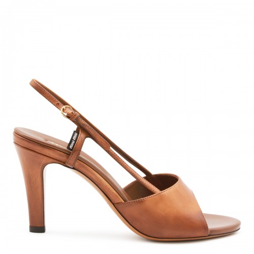 BROWN LEATHER SANDALS