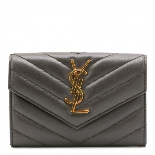 DARK GREY LEATHER CASSANDRE WALLET