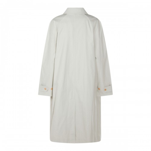 WHITE COTTON TRENCH COAT