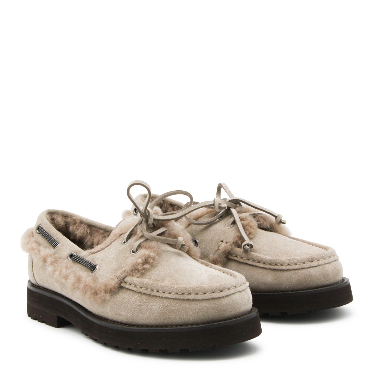 BEIGE LEATHER LOAFERS