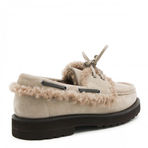 BEIGE LEATHER LOAFERS