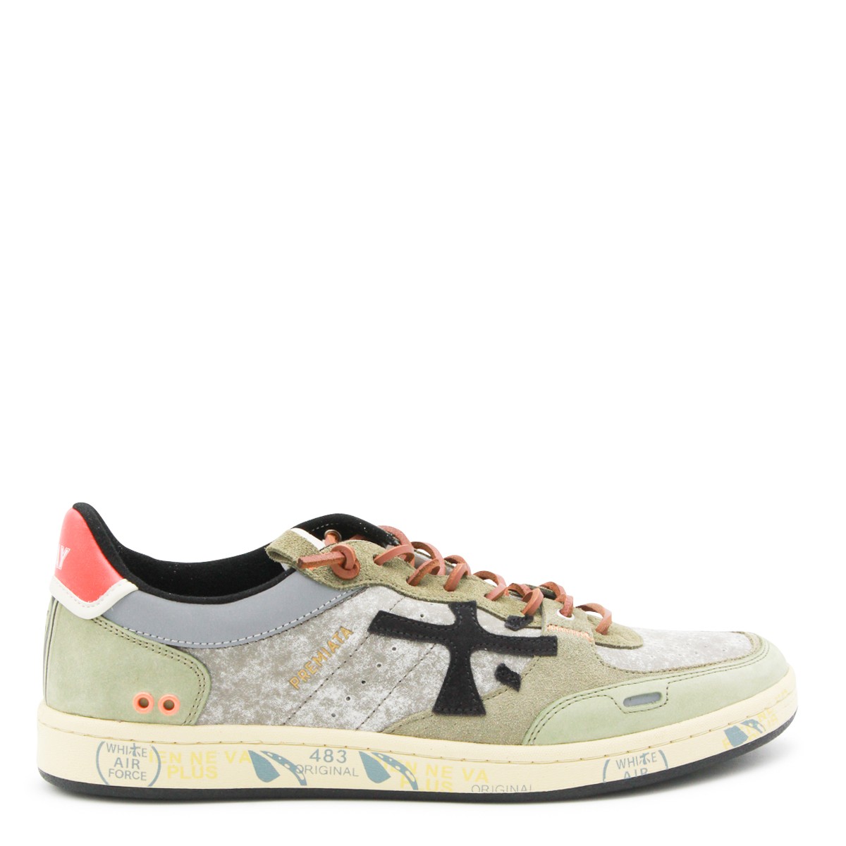 MULTICOLOR LEATHER CLAY SNEAKERS MULTICOLOR LEATHER CLAY SNEAKERS