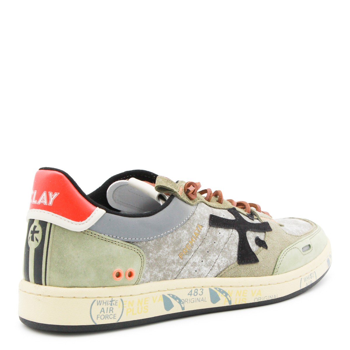 MULTICOLOR LEATHER CLAY SNEAKERS MULTICOLOR LEATHER CLAY SNEAKERS