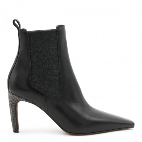 BLACK LEATHER BOOTS