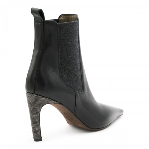 BLACK LEATHER BOOTS