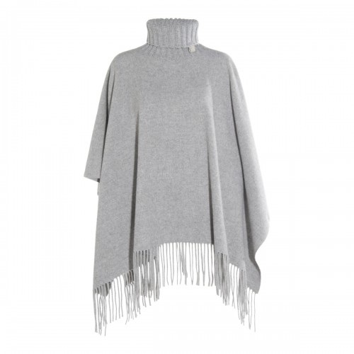 GREY WOOL CAPE