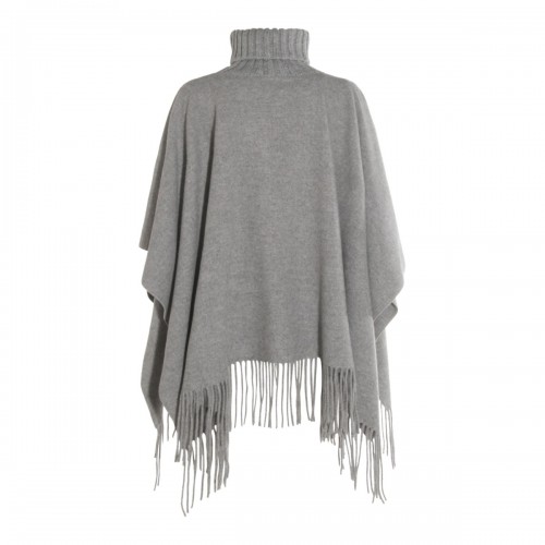 GREY WOOL CAPE