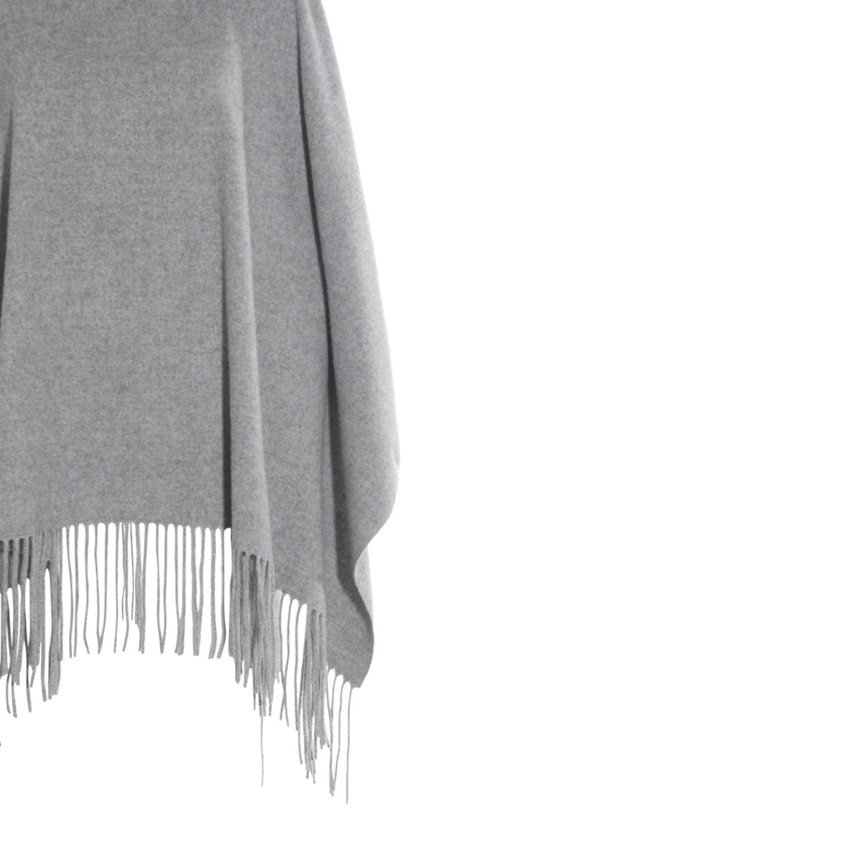 GREY WOOL CAPE