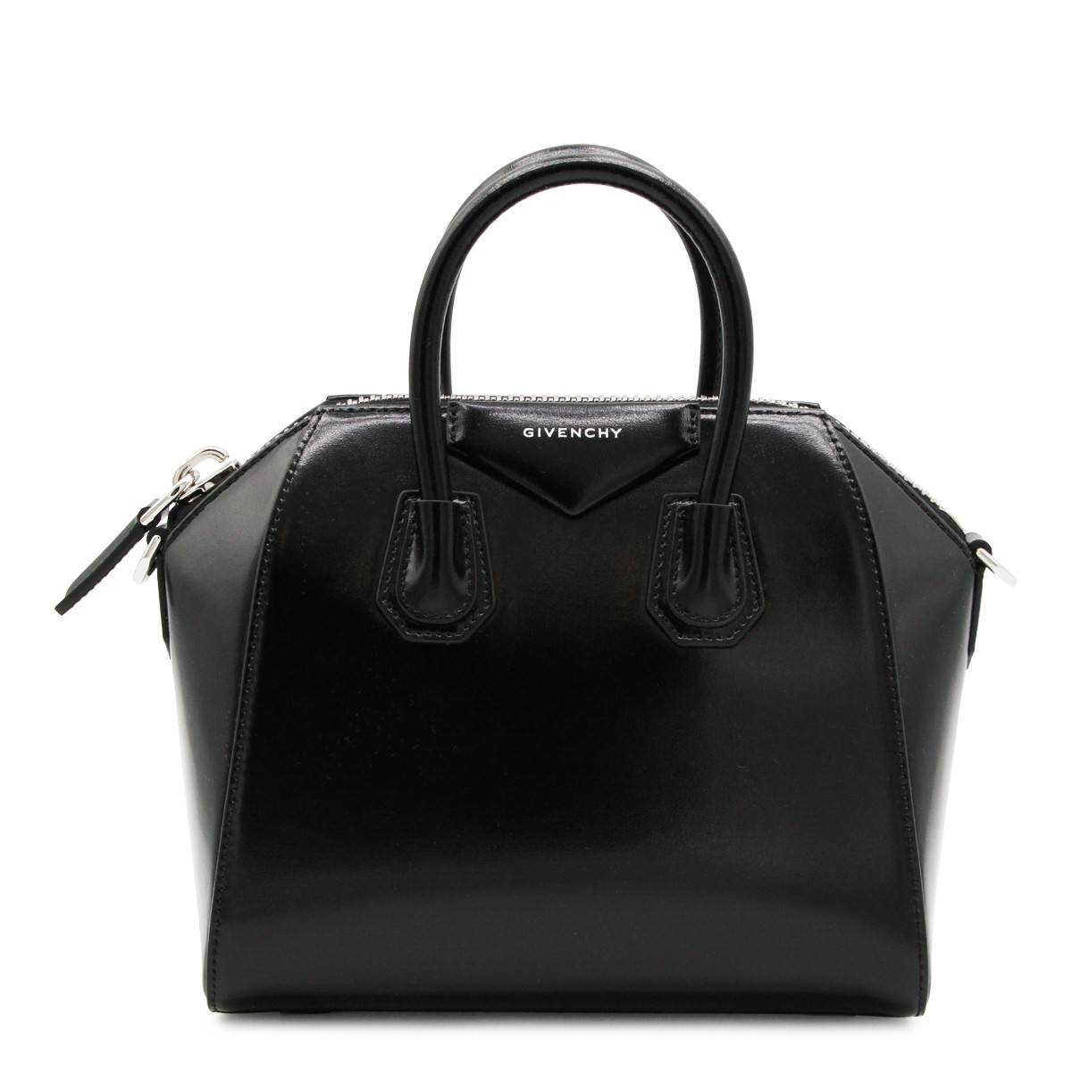 BLACK LEATHER ANTIGONA TOP HANDLE BAG BLACK LEATHER ANTIGONA TOP HANDLE BAG