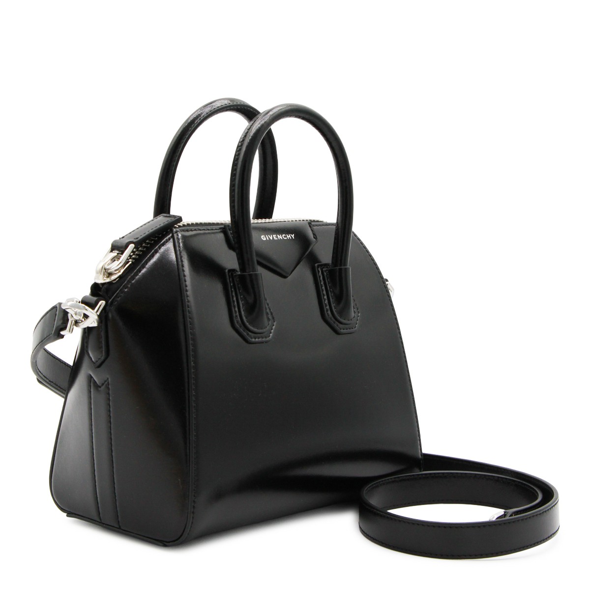 BLACK LEATHER ANTIGONA TOP HANDLE BAG BLACK LEATHER ANTIGONA TOP HANDLE BAG