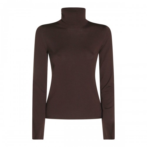 BROWN WOOL KNITWEAR