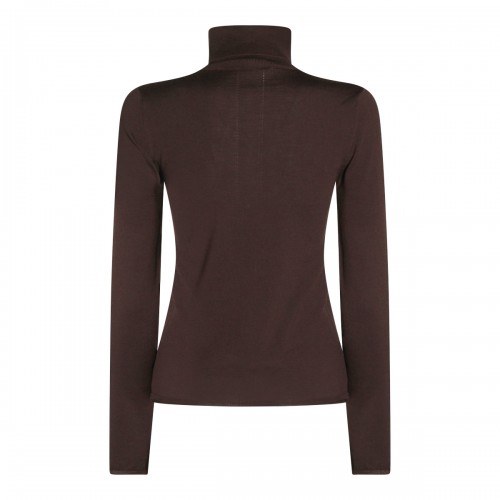 BROWN WOOL KNITWEAR