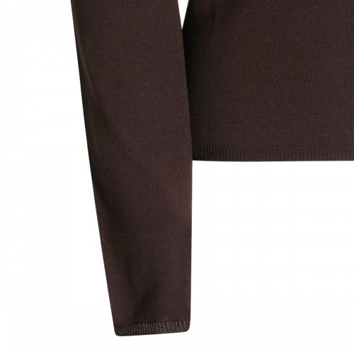 BROWN WOOL KNITWEAR