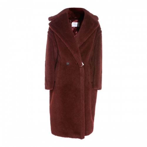 RED WOOL TEDGIRL COAT