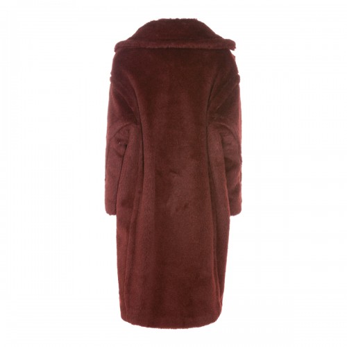 RED WOOL TEDGIRL COAT