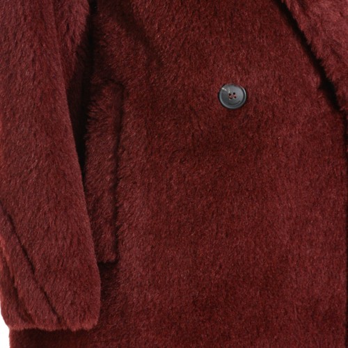 RED WOOL TEDGIRL COAT