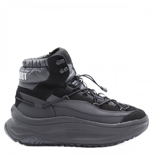 BLACK LEATHER MOON247 XLACE MID BOOTS