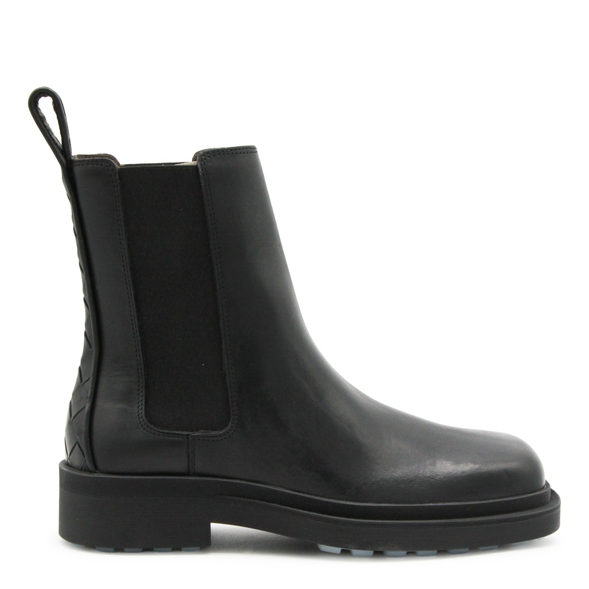 BLACK LEATHER CHELSES BOOTS
