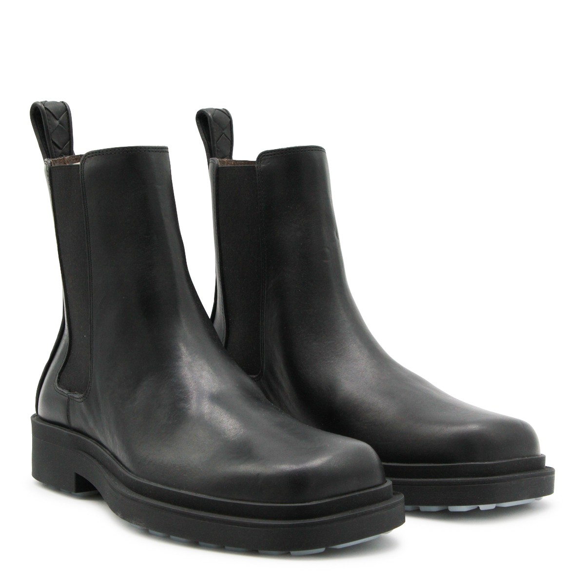 BLACK LEATHER CHELSES BOOTS